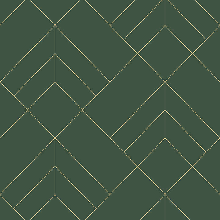 Picture of Sander Evergreen Geometric Wallpaper