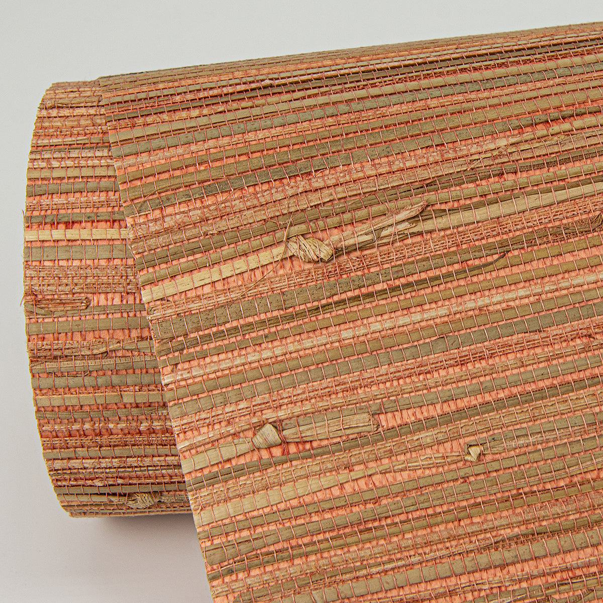 Shuang Coral Handmade Grasscloth Wallpaper - Brewster Wallcovering