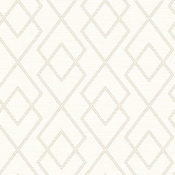 Picture of Blaze White Trellis Wallpaper