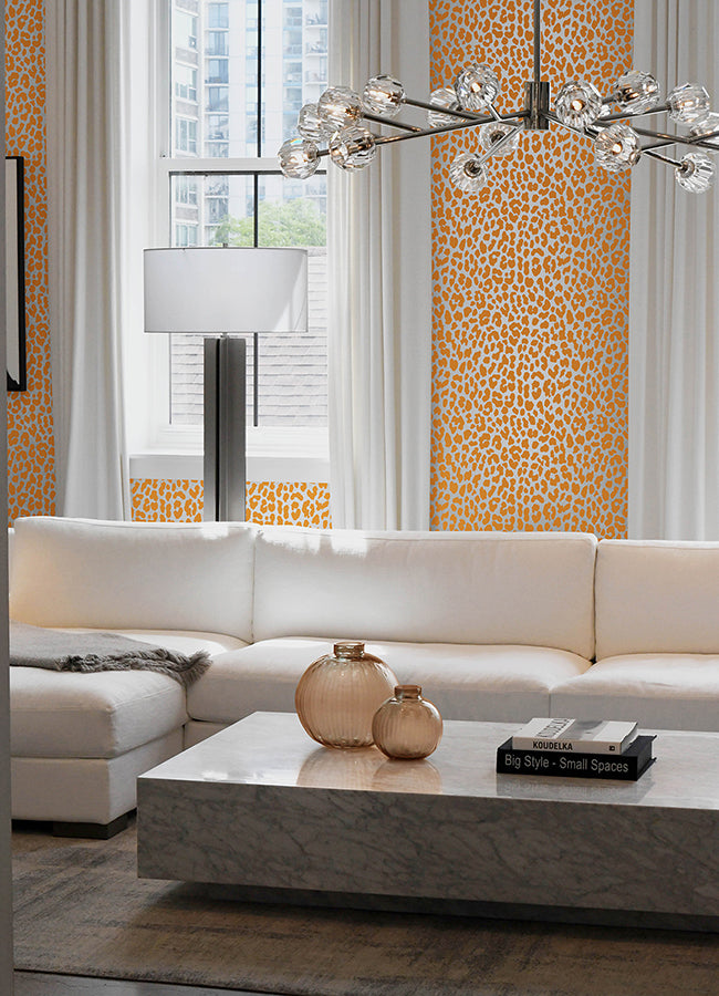 Lorange RuLeopard Peel and Stick Wallpaper - Brewster Wallcovering