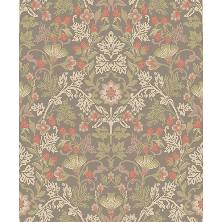 Picture of Lila Moss Strawberry Floral Wallpaper