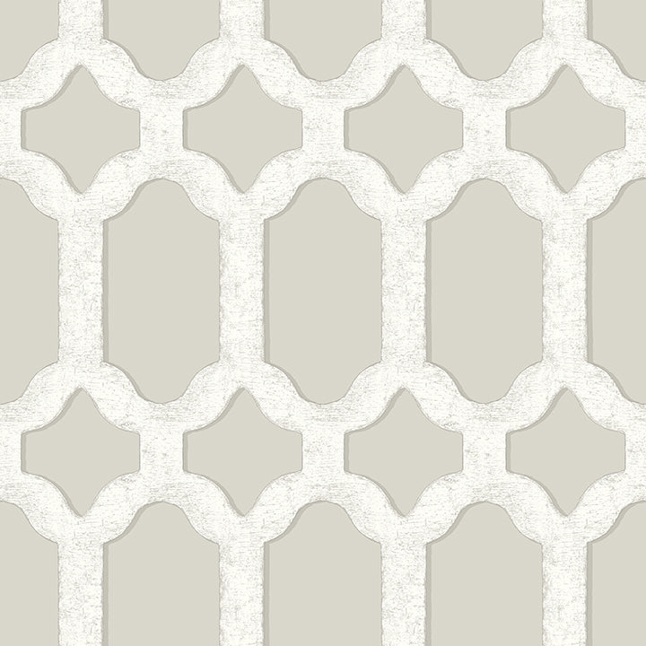 Picture of Chervil Light Grey Trellis Wallpaper