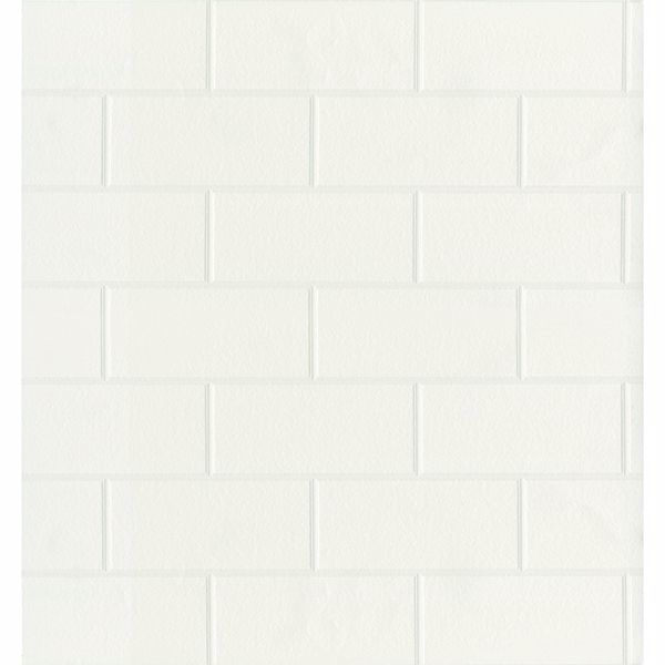 Picture of Bettina White Paintable Subway Tile Wallpaper