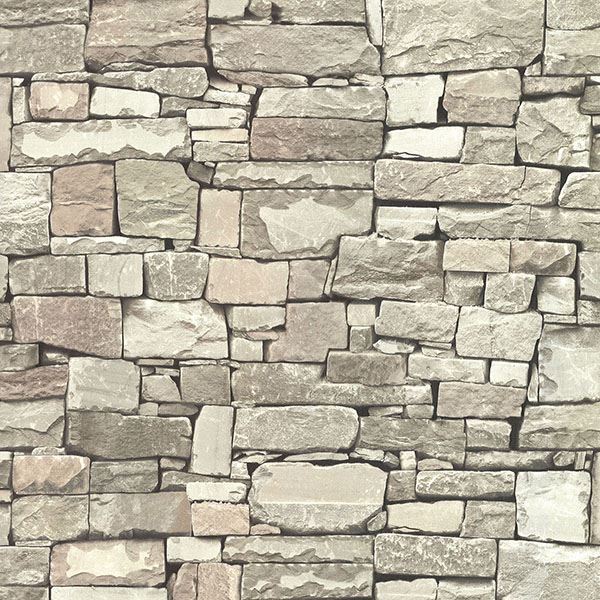 Picture of Wrangell Beige Stacked Slate Wallpaper