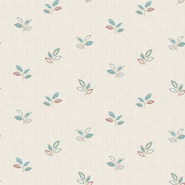 Picture of Leigh Coral Leaf Wallpaper