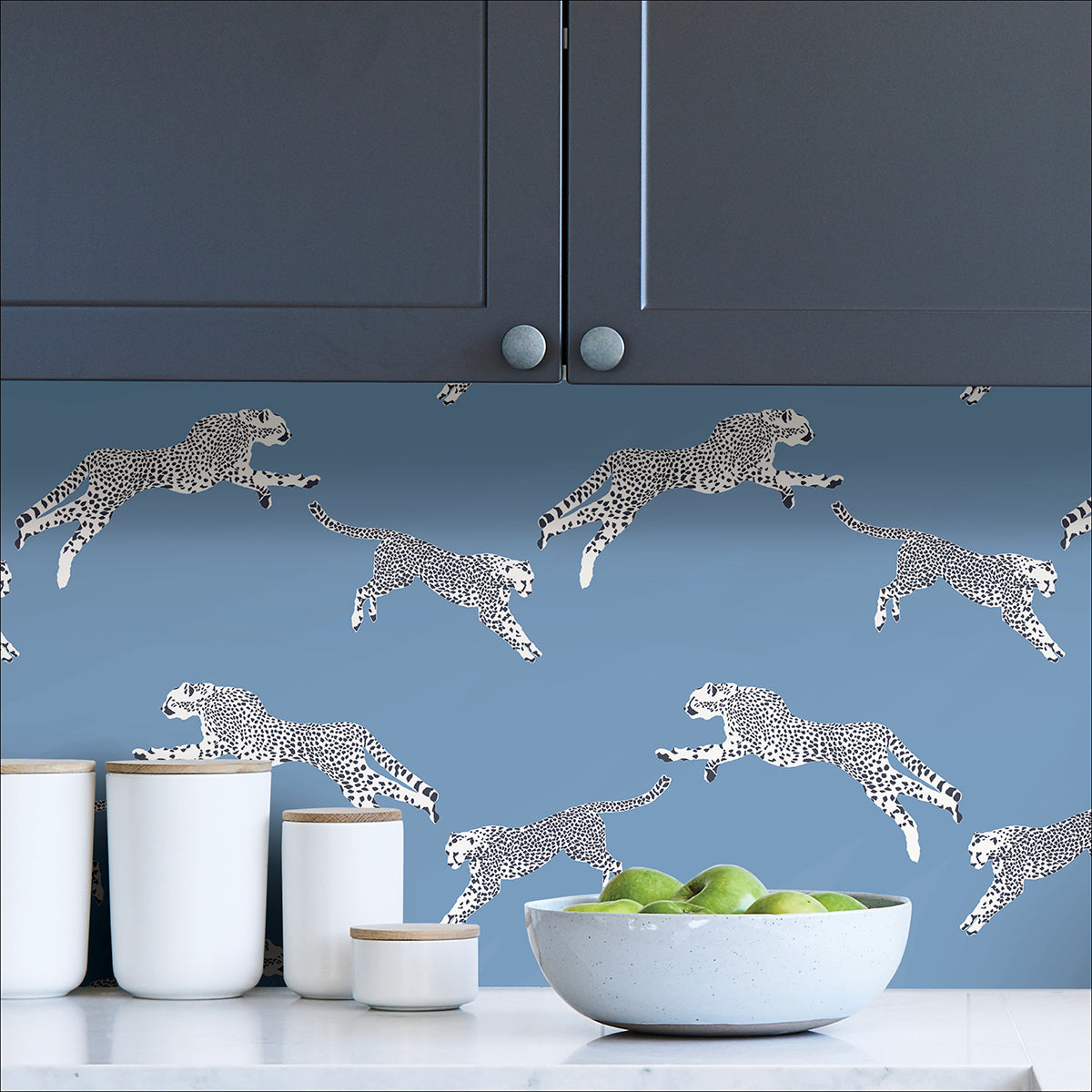 Cloud Nine Leaping Cheetah Peel and Stick Wallpaper - Brewster Wallcovering