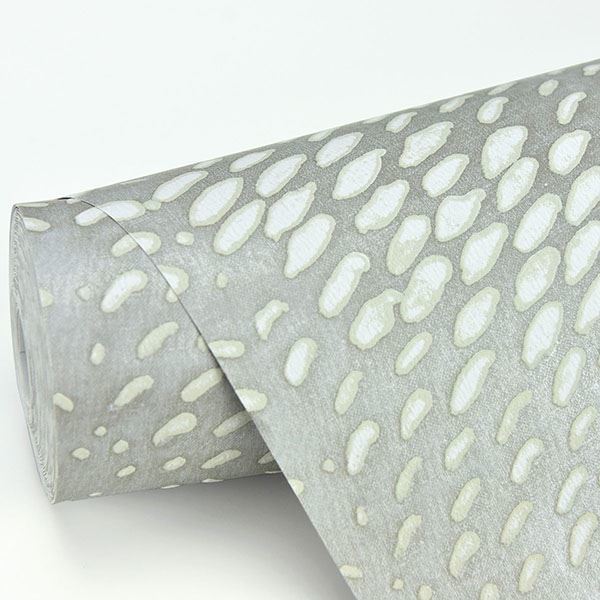 Ethos Grey Abstract Wallpaper - Brewster Wallcovering