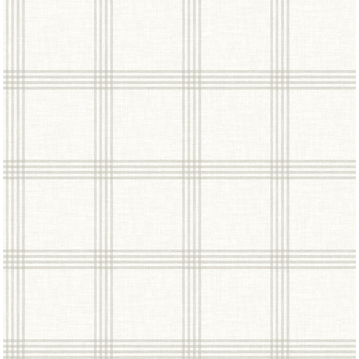 Picture of Twain Light Grey Plaid Wallpaper