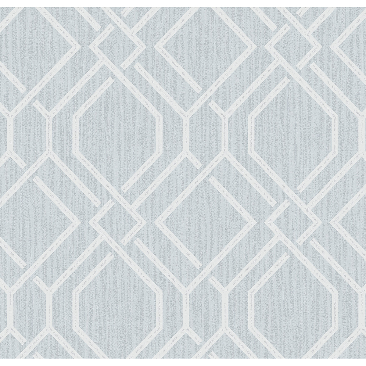 Frege Light Blue Trellis Wallpaper - Brewster Wallcovering