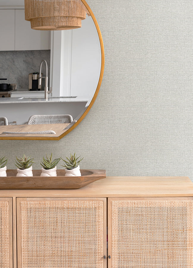 Minerva Dove Texture Geometric Wallpaper - Brewster Wallcovering