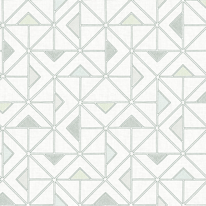 Picture of Jekyl Green Triangles Wallpaper