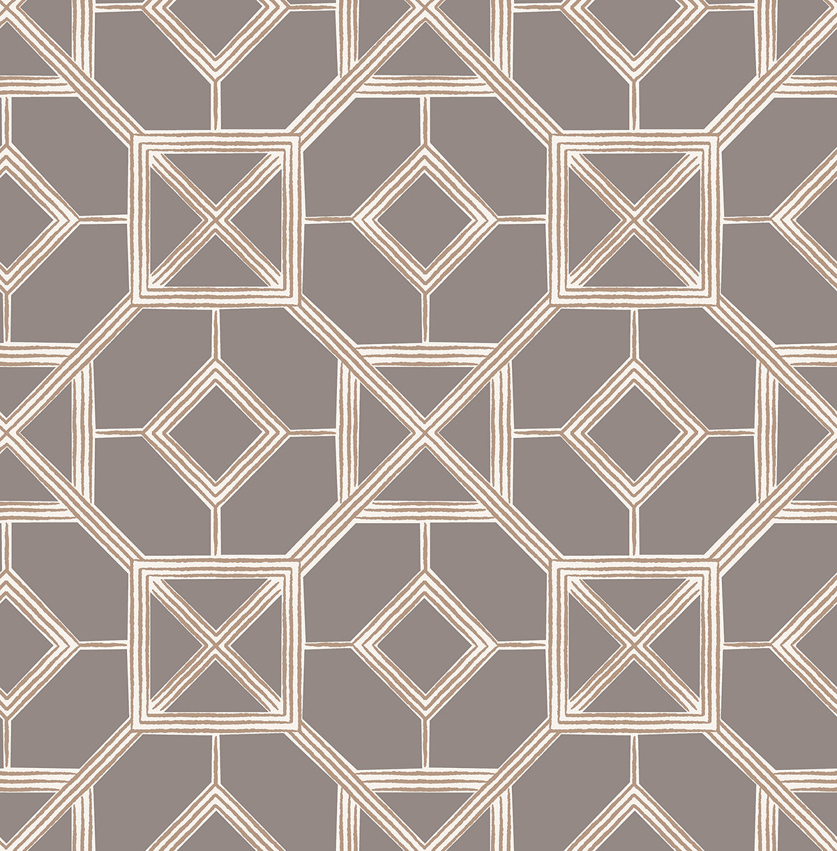 Picture of Livia Mauve Trellis Wallpaper