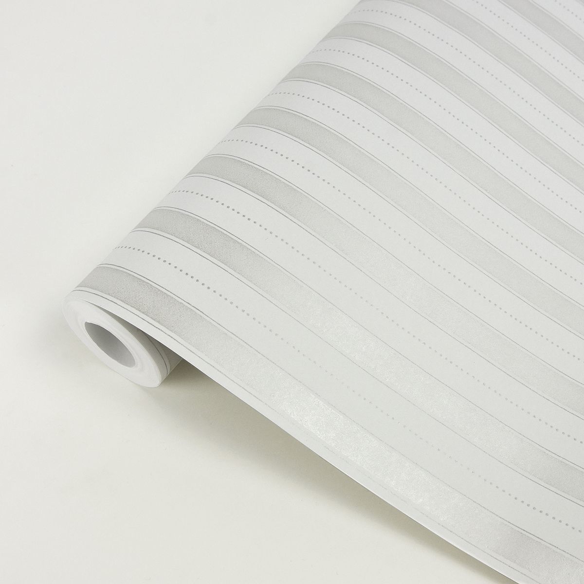 Symphony Platinum Stripe Wallpaper - Brewster Wallcovering