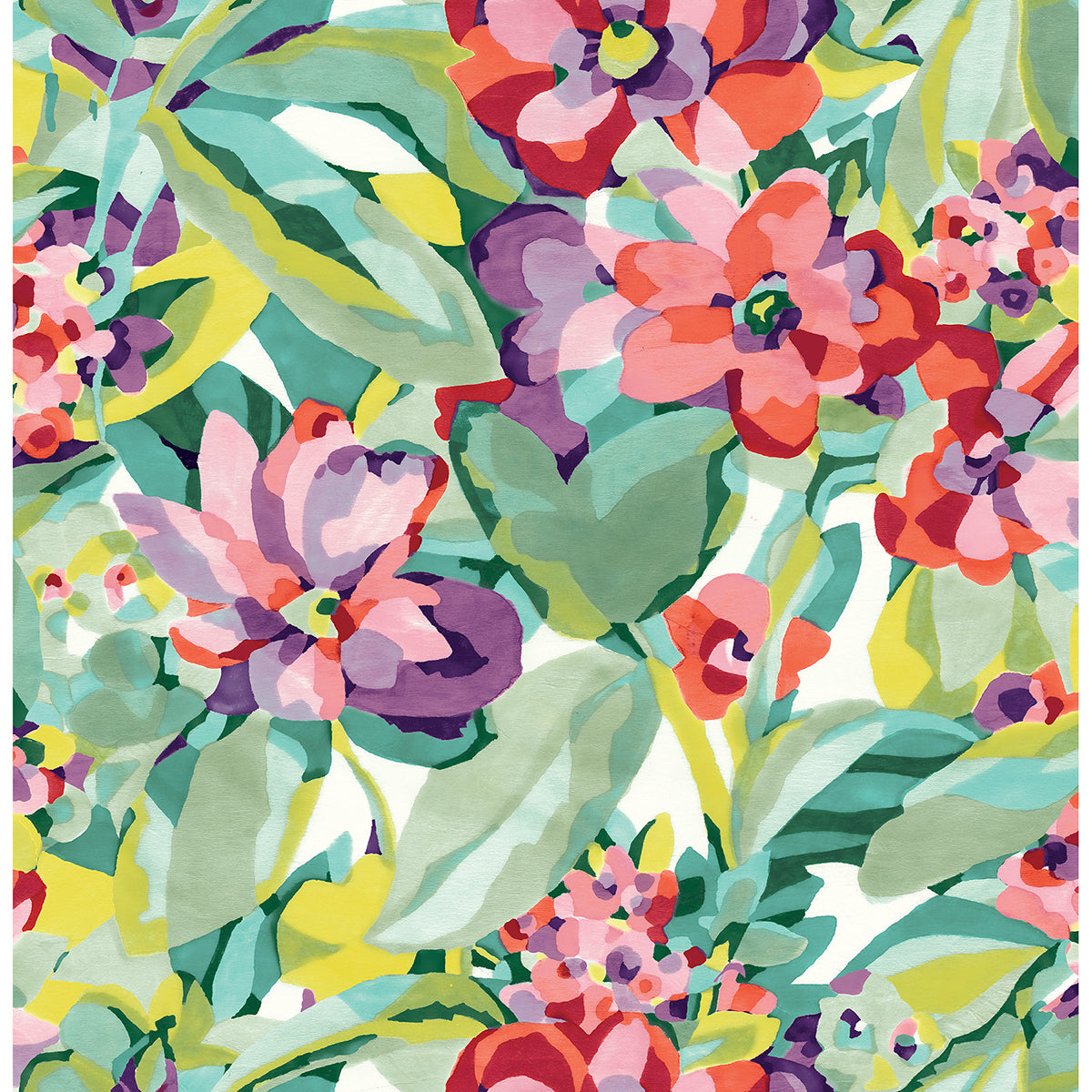 Picture of Multi Belles Fleurs Peel and Stick Wallpaper