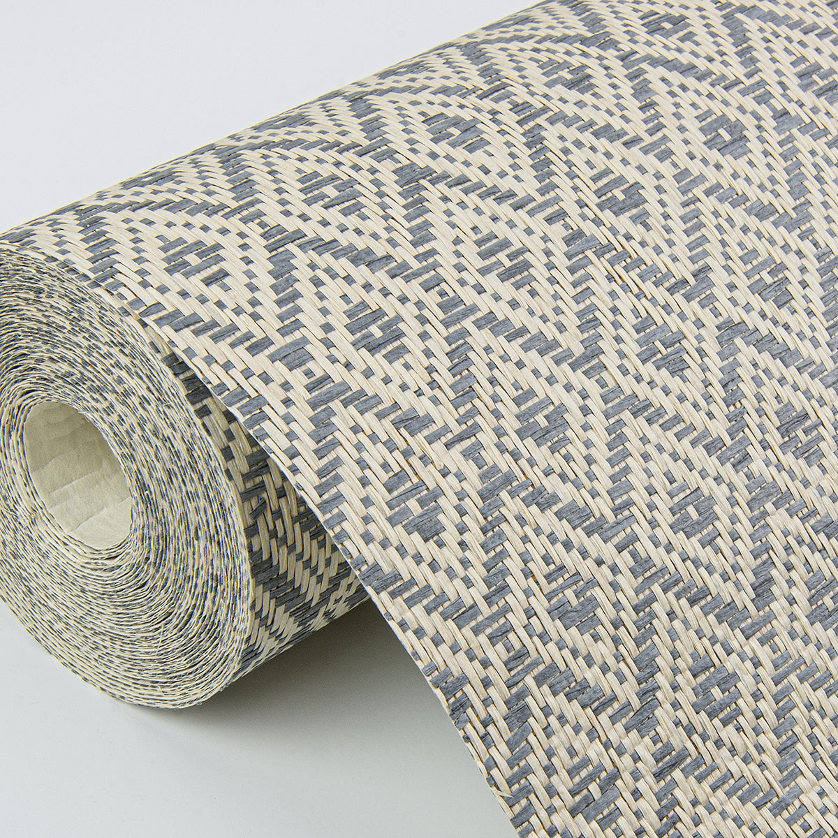 Hui Denim Paper Weave Grasscloth Wallpaper - Brewster Wallcovering