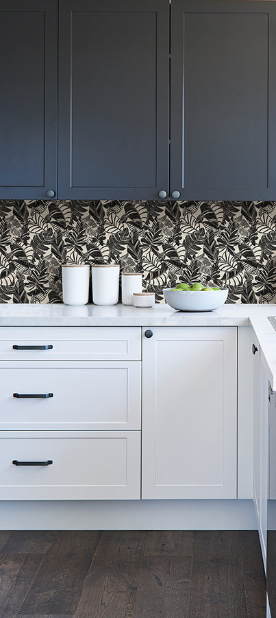 Pindo Wood Cut Palm Peel and Stick Wallpaper - Brewster Wallcovering