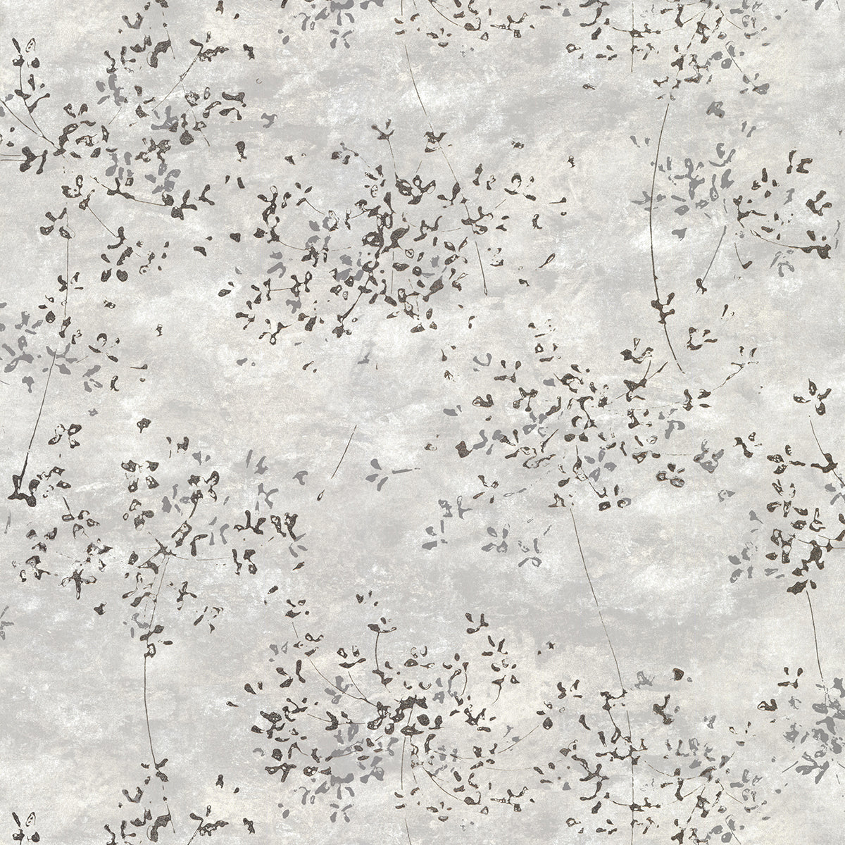 Arian Silver Inkburst Wallpaper - Brewster Wallcovering