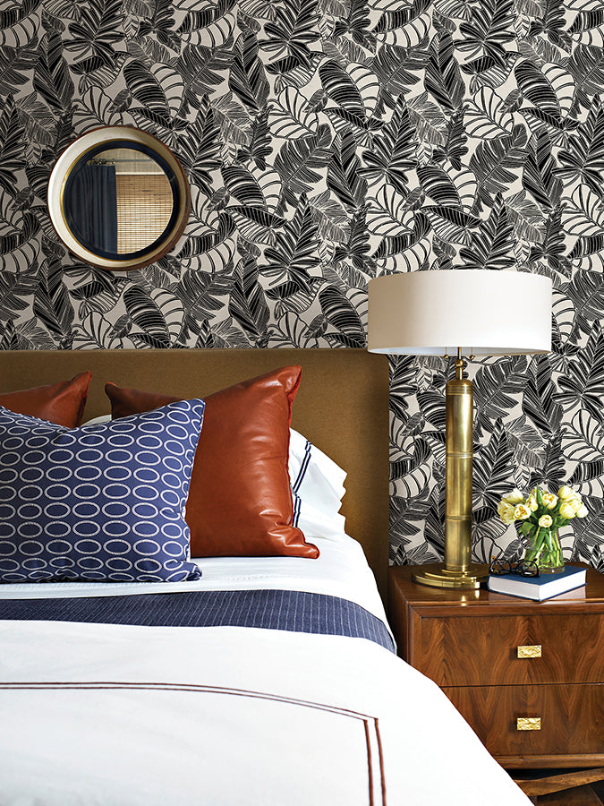 Pindo Wood Cut Palm Peel and Stick Wallpaper - Brewster Wallcovering