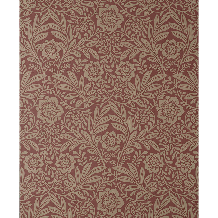 Picture of Camille Red Damask Wallpaper