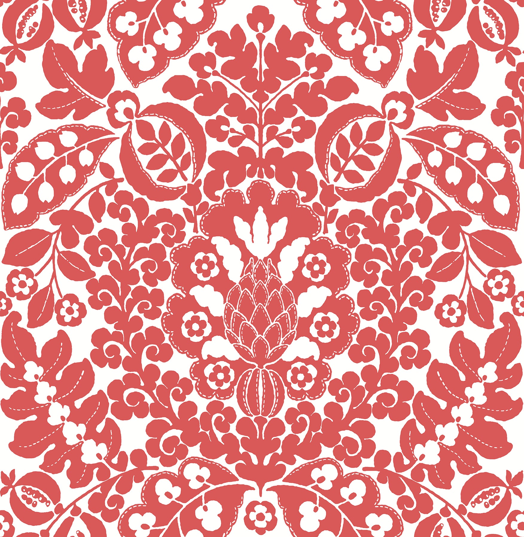 Picture of Marni Red Fruit Damask Wallpaper