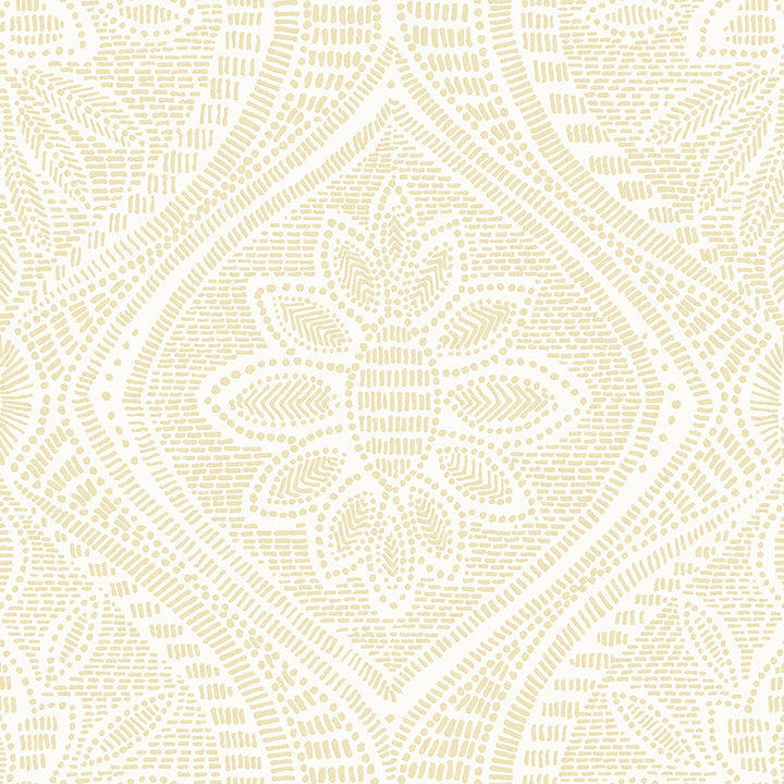 Picture of Scout Light Yellow Floral Ogee Wallpaper