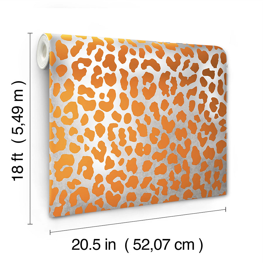 Lorange RuLeopard Peel and Stick Wallpaper - Brewster Wallcovering