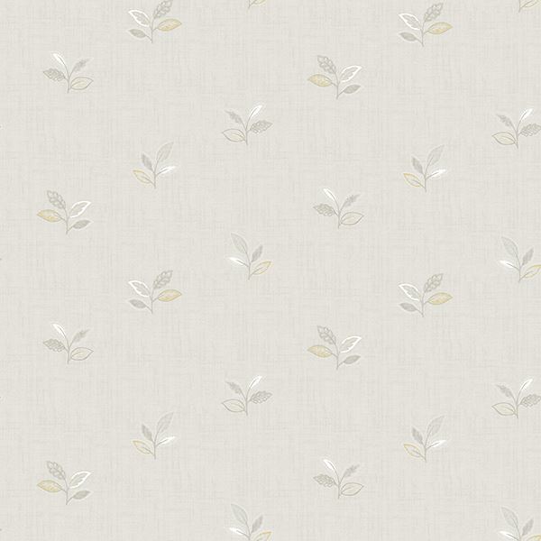 Picture of Leigh Grey Leaf Wallpaper