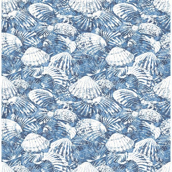 Picture of Surfside Blue Shells Wallpaper