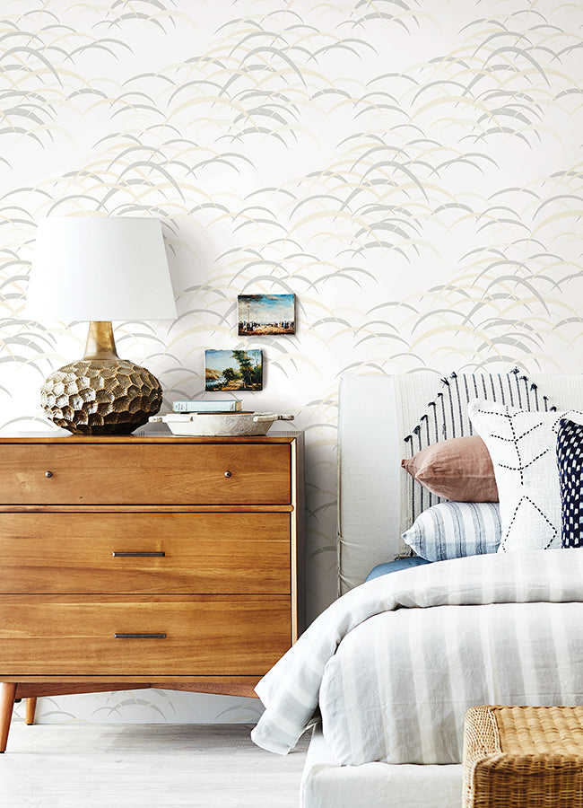 Kasia Neutral Abstract Wallpaper - Brewster Wallcovering