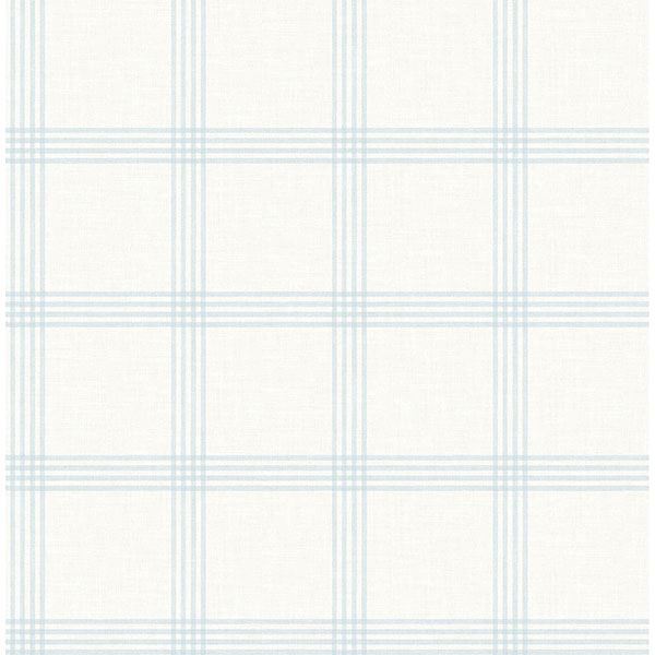 Picture of Twain Light Blue Plaid Wallpaper