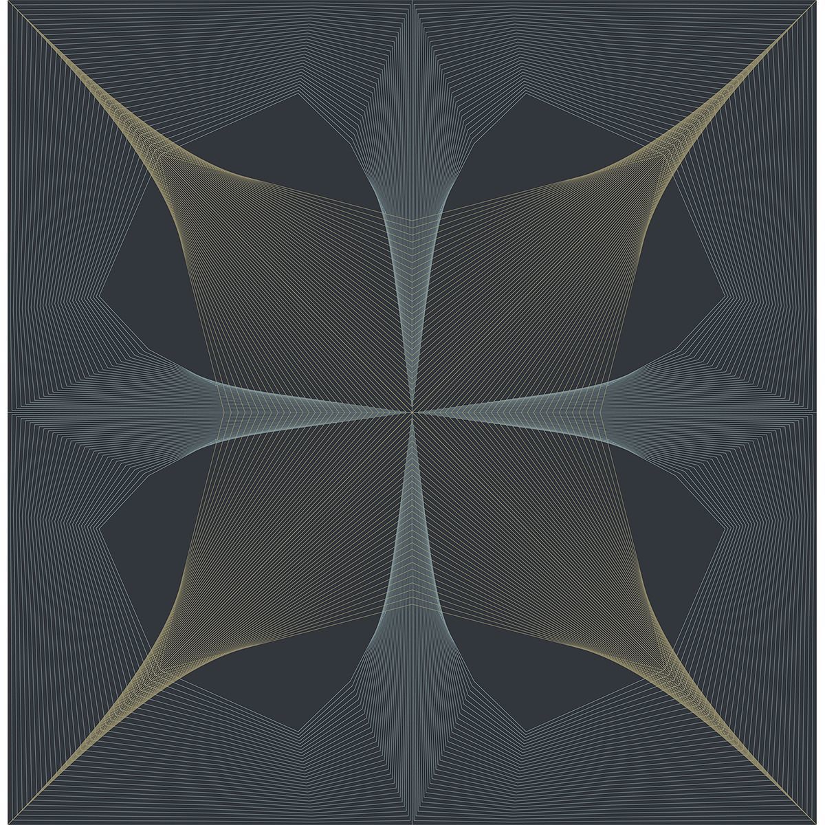 Picture of Radius Navy Geometric Wallpaper