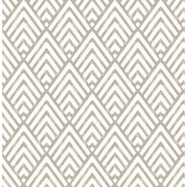 Picture of Vertex Taupe Diamond Geometric Wallpaper