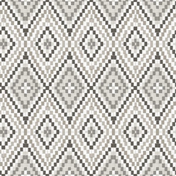 Picture of Ganado Dark Brown Geometric Ikat Wallpaper