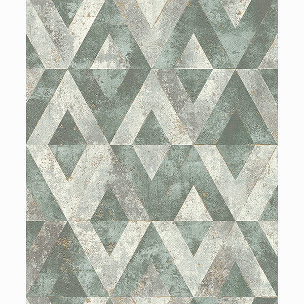 Picture of Shikhar Teal Geometric Wallpaper