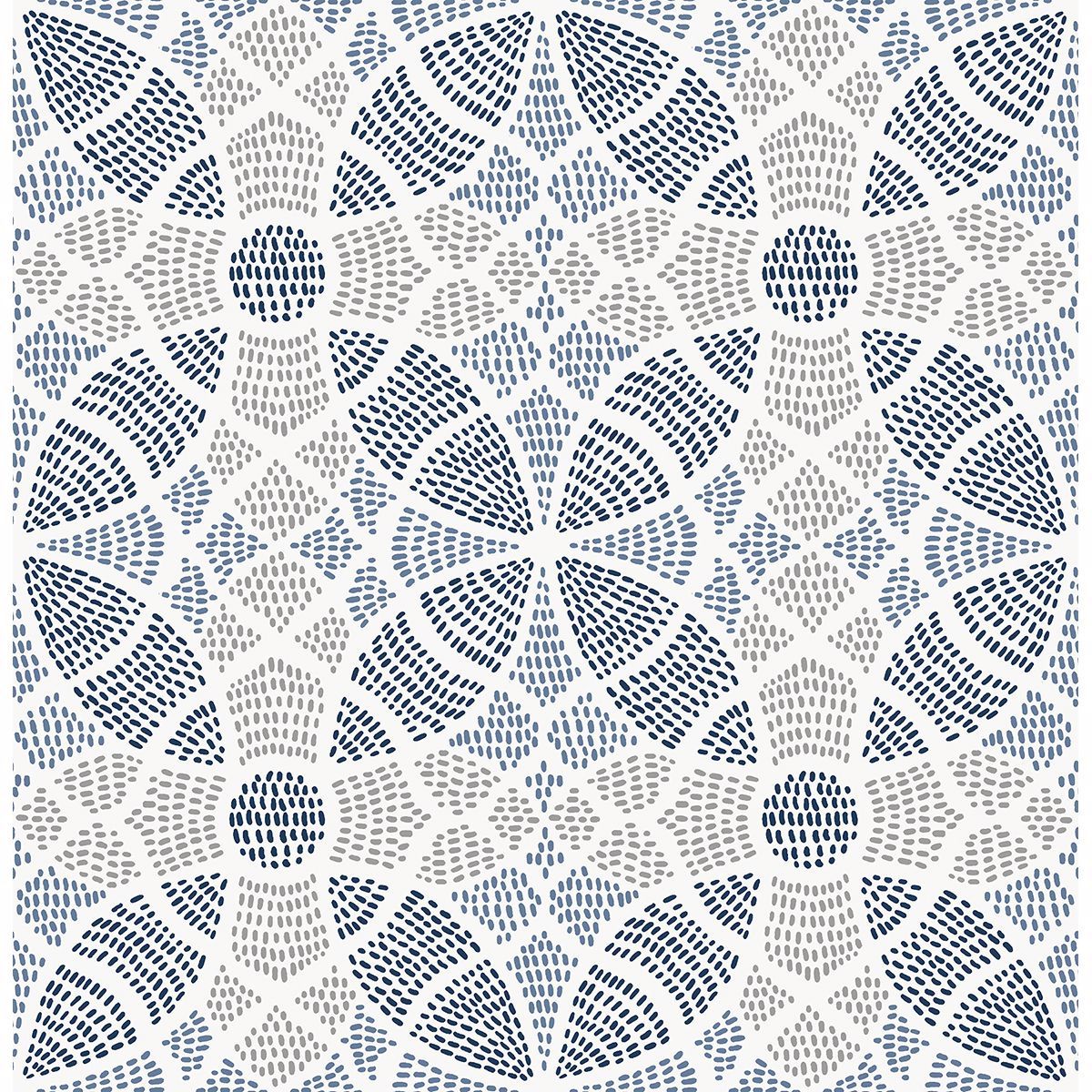 Picture of Zazen Blue Geometric Wallpaper