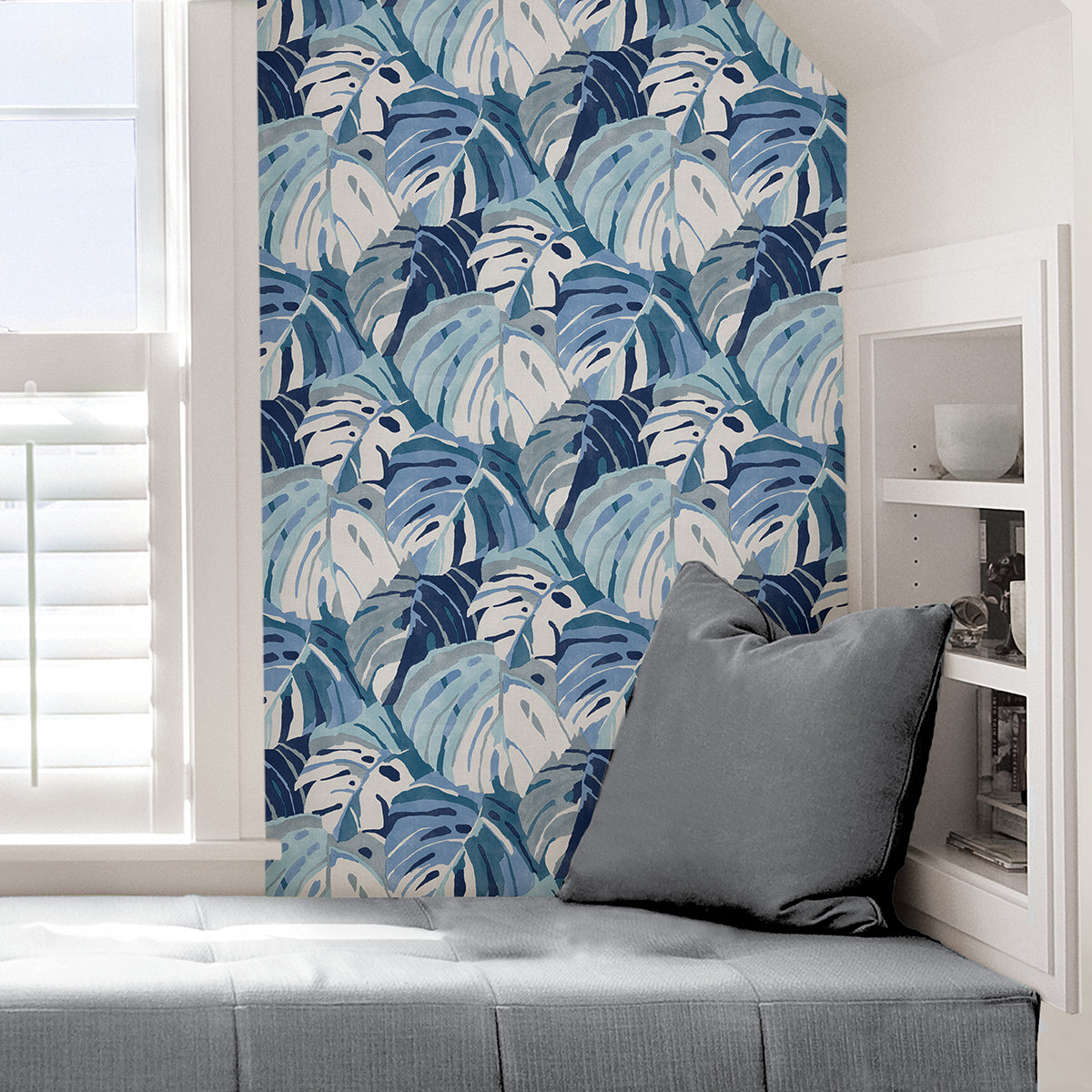 Blue Adansonii Peel and Stick Wallpaper - Brewster Wallcovering