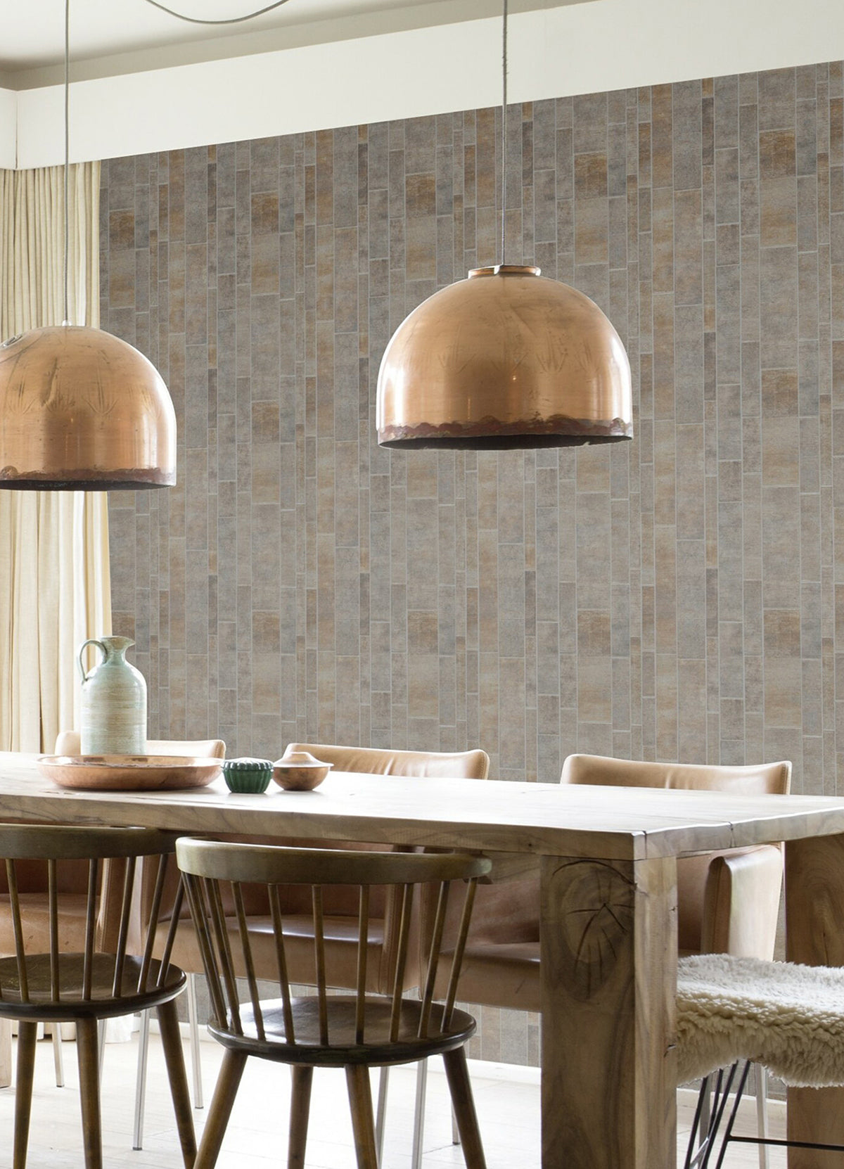 Redmond Sterling Textured Geometric Wallpaper - Brewster Wallcovering