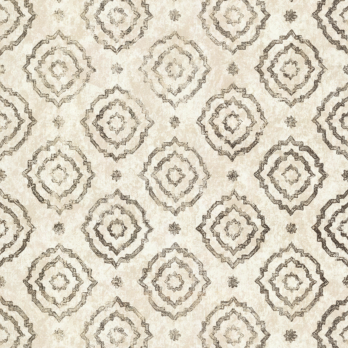 Uma Gold Star Medallion Wallpaper - Brewster Wallcovering