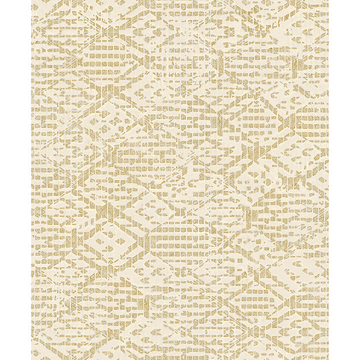 Picture of Helene Gold Glitter Geometric Wallpaper