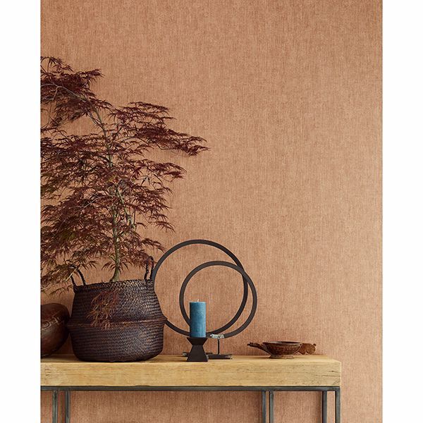 Bayfield Coral Weave Texture Wallpaper - Brewster Wallcovering