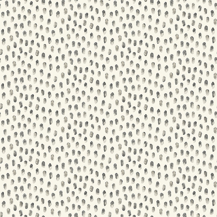 Picture of Sand Drips Dark Grey Painted Dots Wallpaper