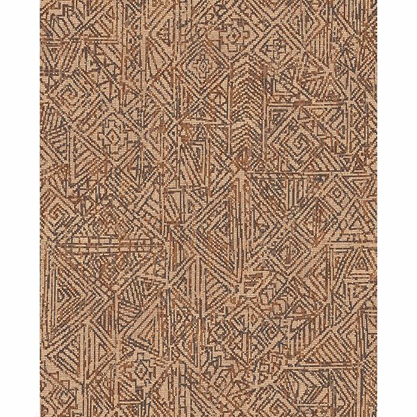 Picture of Longmont Burnt Sienna Global Geometric Wallpaper