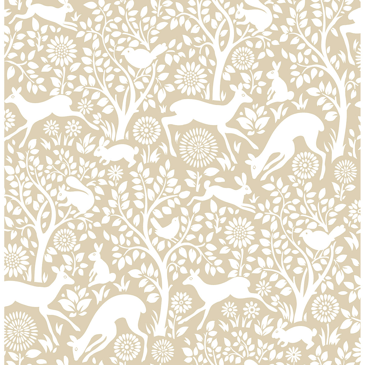 Picture of Cream Merriment Peel and Stick Wallpaper