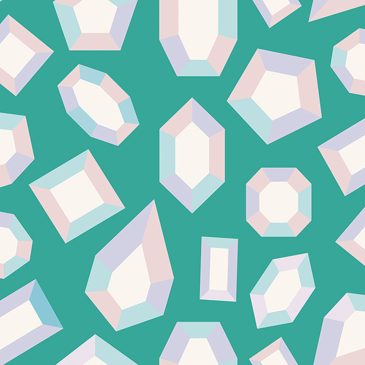 Picture of Lele Gems Teal Peel and Stick Wallpaper