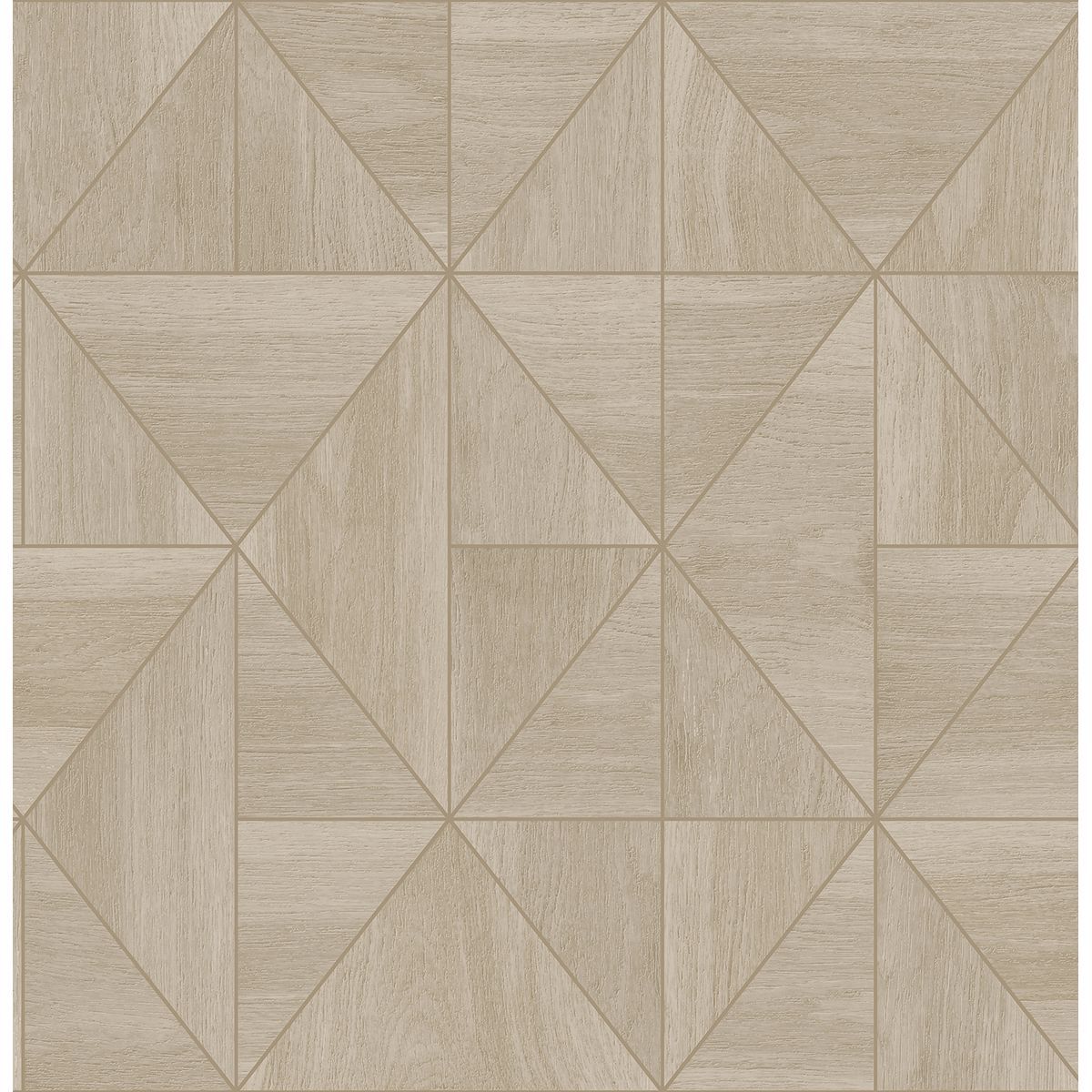 Picture of Cheverny Beige Geometric Wood Wallpaper