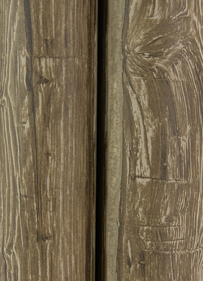 Lodgepole Dark Brown Wallpaper - Brewster Wallcovering