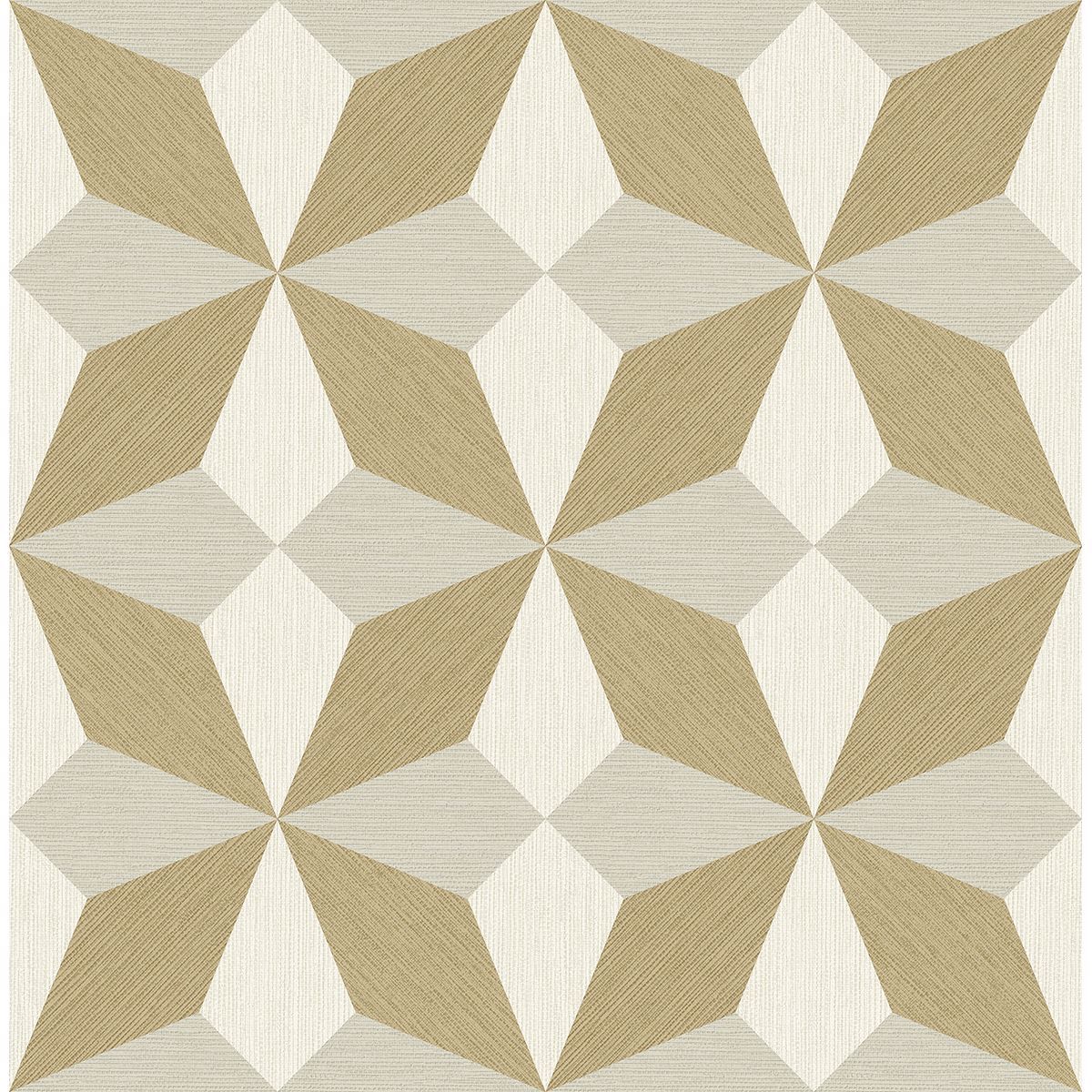 Picture of Valiant Beige Faux Grasscloth Geometric Wallpaper