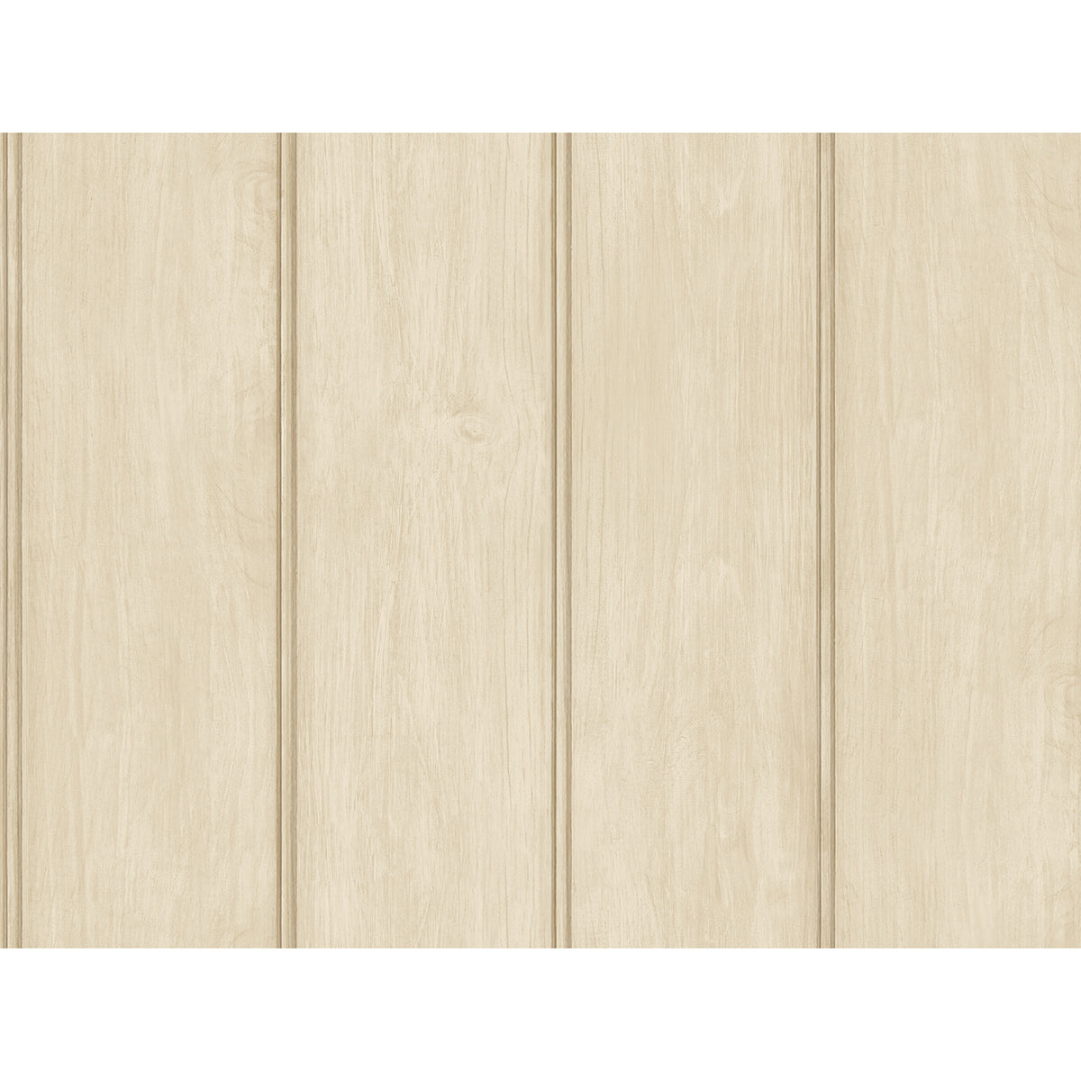 Upstate Beadboard Natural Neutral Wood Wallpaper - Brewster Wallcovering