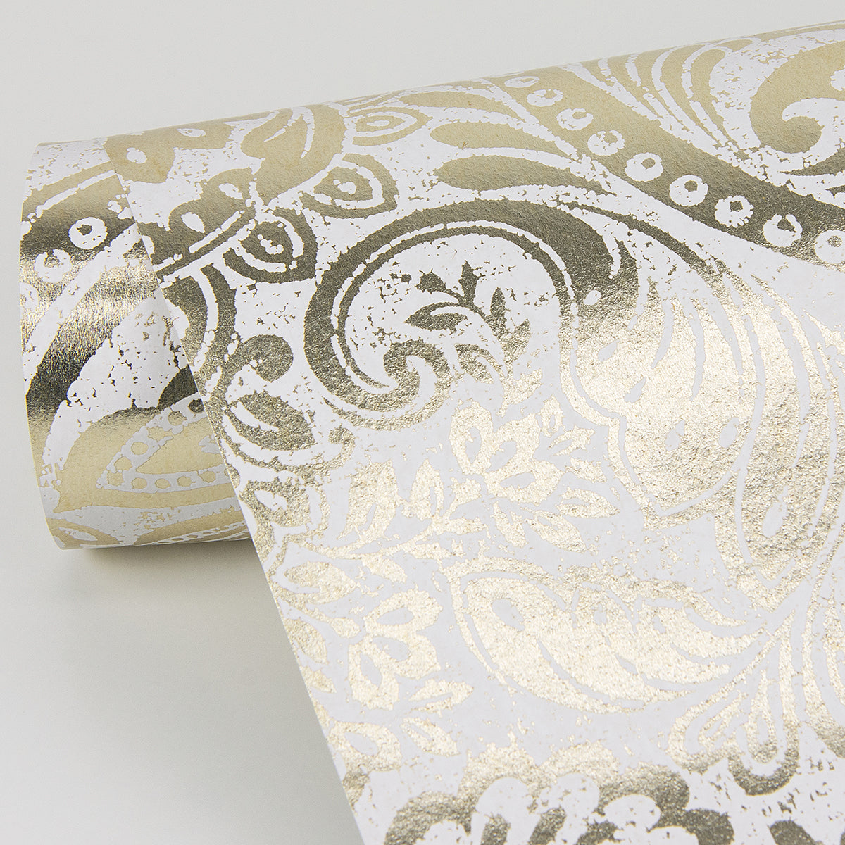 Picture of Artemis Gold Floral Damask Wallpaper