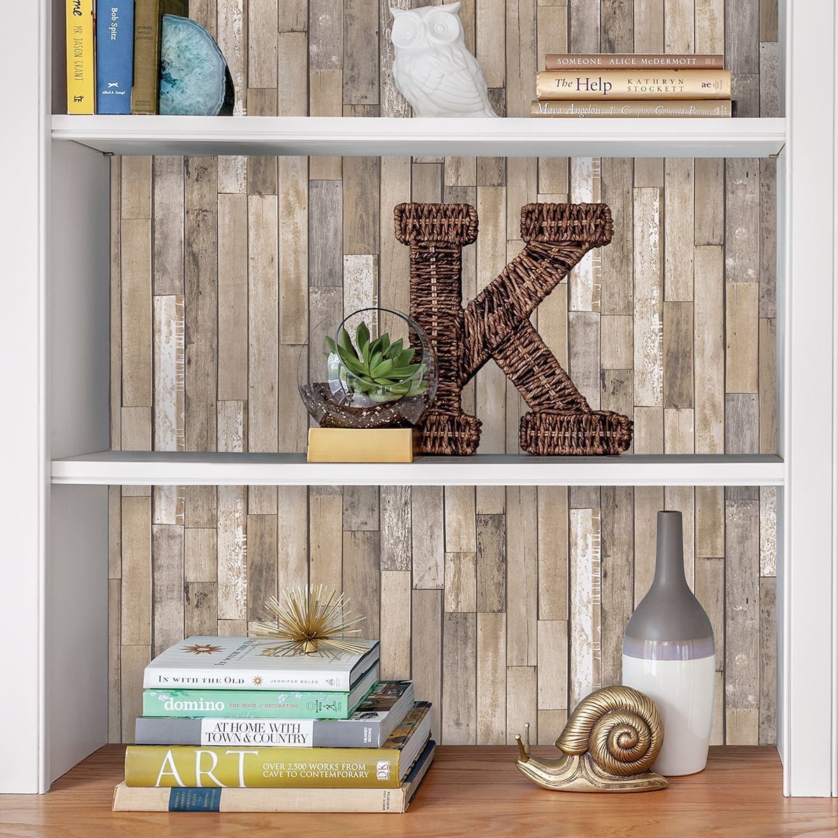 Weathered Plank Barn Peel & Stick Wallpaper - Brewster Wallcovering